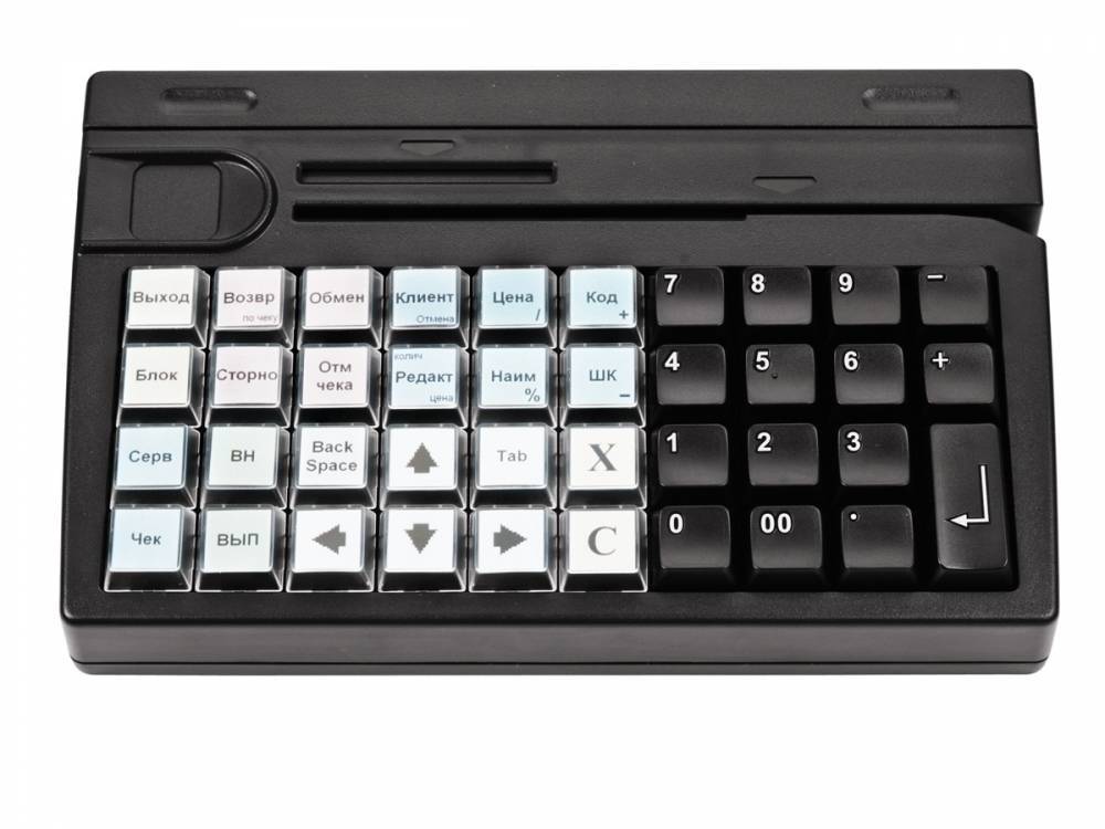 Программируемая клавиатура Posiflex KB-4000UB черная без ридера карт